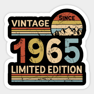 Vintage Since 1965 Limited Edition 58th Birthday Gift Vintage Men's Sticker